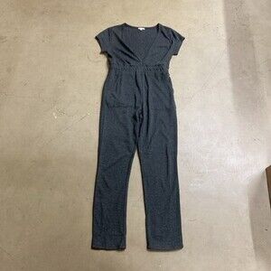 Kori America Olive Green Short Sleeve V-Neck Jumpsuit! Size small!